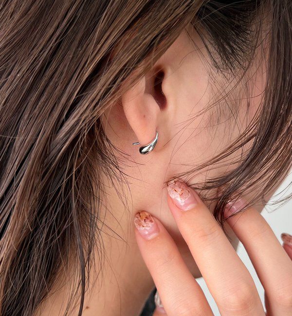  「〈GOLDY/ゴールディ〉ドロップフックピアス」|リング|シルバー