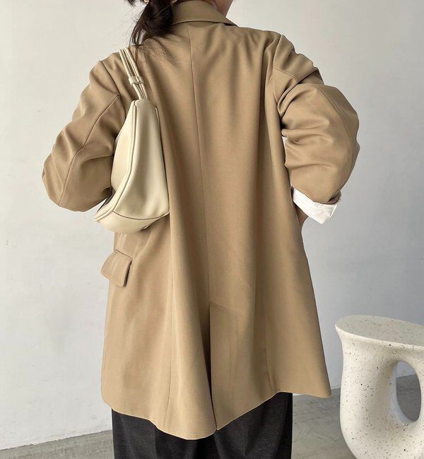  「【再販・サイズ展開あり・WEB限定カラー/グレージュ】Wテーラージャケット」|テーラードジャケット|