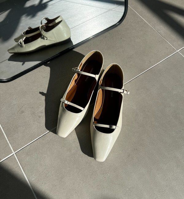  「Wストラップフラットシューズ」|その他|