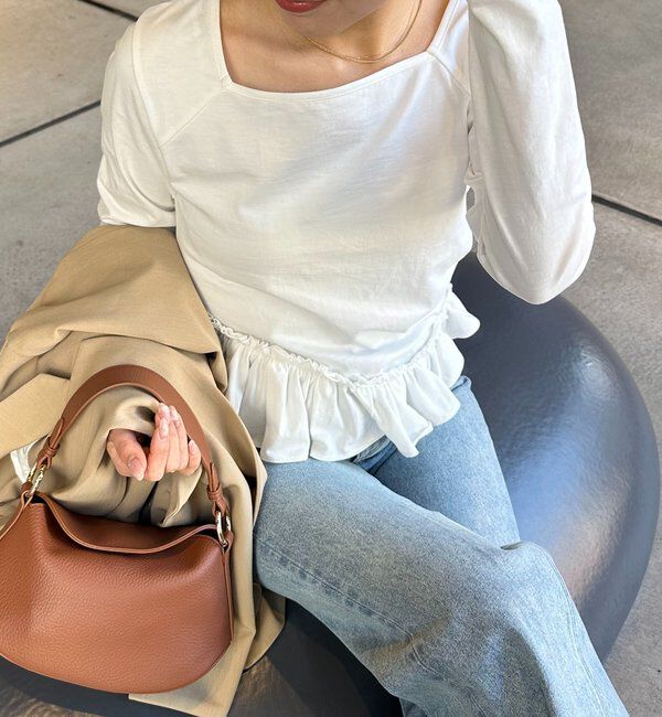  「【前後2WAY】アシメフリルロンT」|Tシャツ・カットソー|