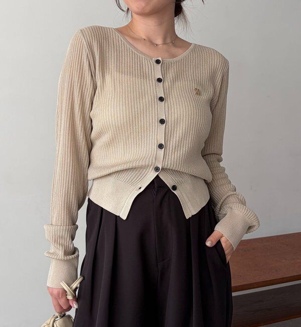  「シアーリブカーディガン」|カーディガン|
