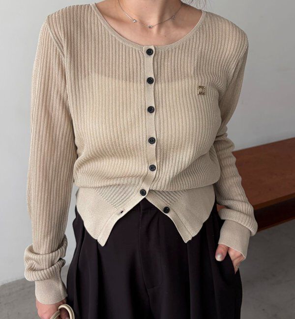  「シアーリブカーディガン」|カーディガン|