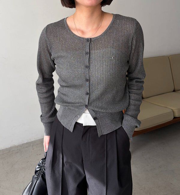  「シアーリブカーディガン」|カーディガン|