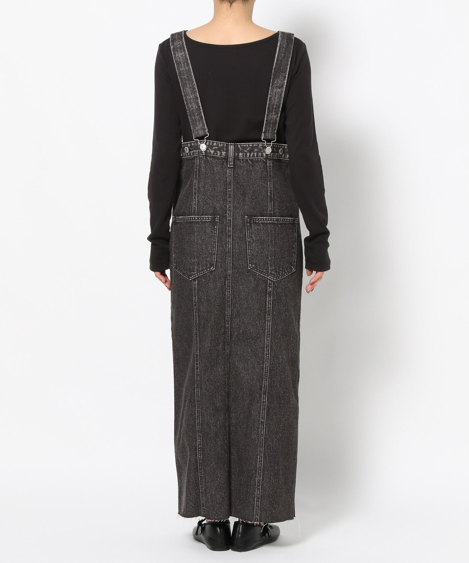 LOWRYS FARM「ＣＯＮＥ／デニムジャンスカ」|ジャンパースカート|