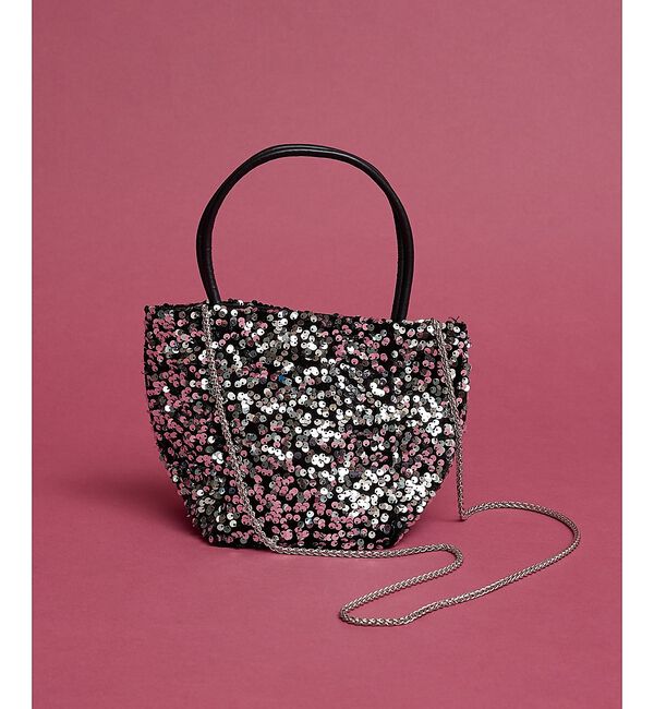 collex「【WEB限定】スパンコール2WAYミニトートバッグ」|ショルダー・メッセンジャー|シルバー