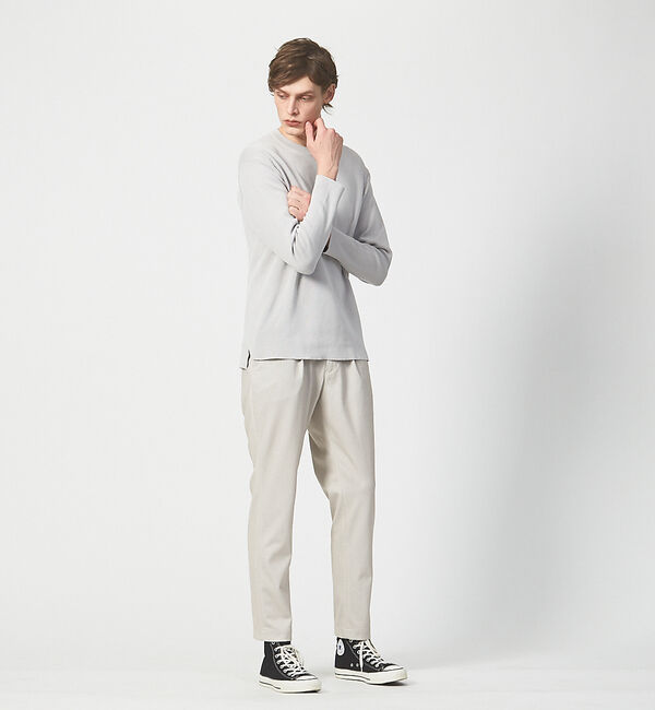 ABAHOUSE「【アンサンブル可能】リバー ニット クルーネック プルオーバー」|ニット・セーター|