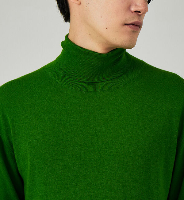 ABAHOUSE「【カシミヤブレンド】ハイゲージ タートルネック ニット」|ニット・セーター|