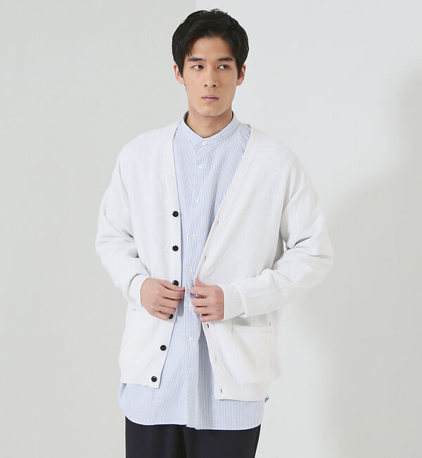 ABAHOUSE「【シャドーアーガイル】Vネック カーディガン」|カーディガン|