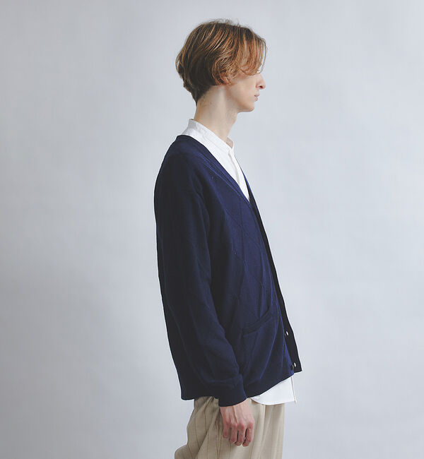 ABAHOUSE「【シャドーアーガイル】Vネック カーディガン」|カーディガン|