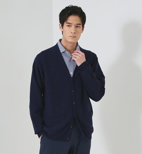 ABAHOUSE「【シャドーアーガイル】Vネック カーディガン」|カーディガン|