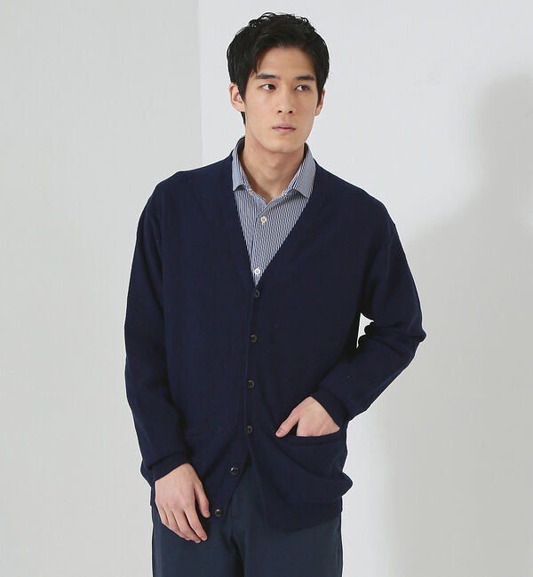 ABAHOUSE「【シャドーアーガイル】Vネック カーディガン」|カーディガン|