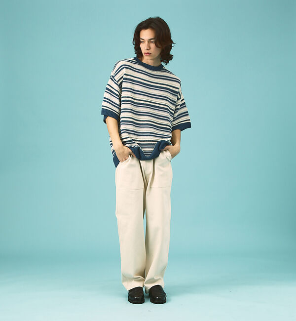 ABAHOUSE「【WEB限定】ランダムボーダーサマーニット/ユニセックス」|ニット・セーター|