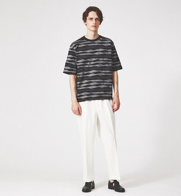 ABAHOUSE「【アンサンブル対応】ウェーブ ボーダー 半袖Tシャツ」|Tシャツ・カットソー|