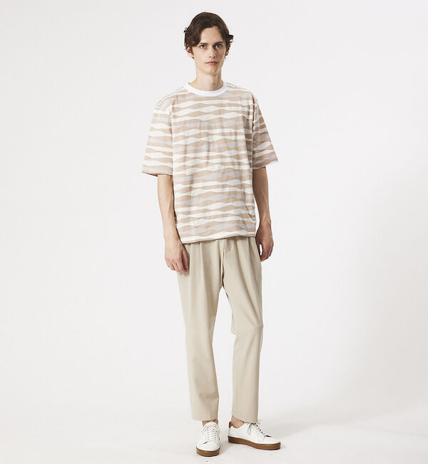 ABAHOUSE「【アンサンブル対応】ウェーブ ボーダー 半袖Tシャツ」|Tシャツ・カットソー|
