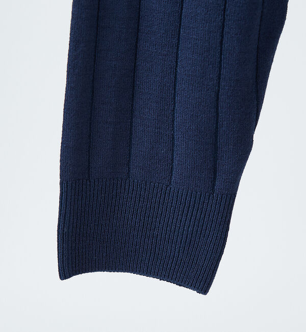 ABAHOUSE「【カシミアタッチ】12ゲージ ワイドリブ クルーネック ニット」|ニット・セーター|