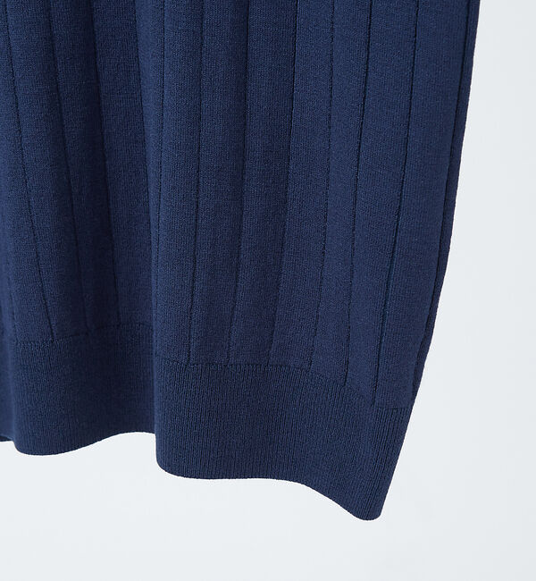 ABAHOUSE「【カシミアタッチ】12ゲージ ワイドリブ クルーネック ニット」|ニット・セーター|