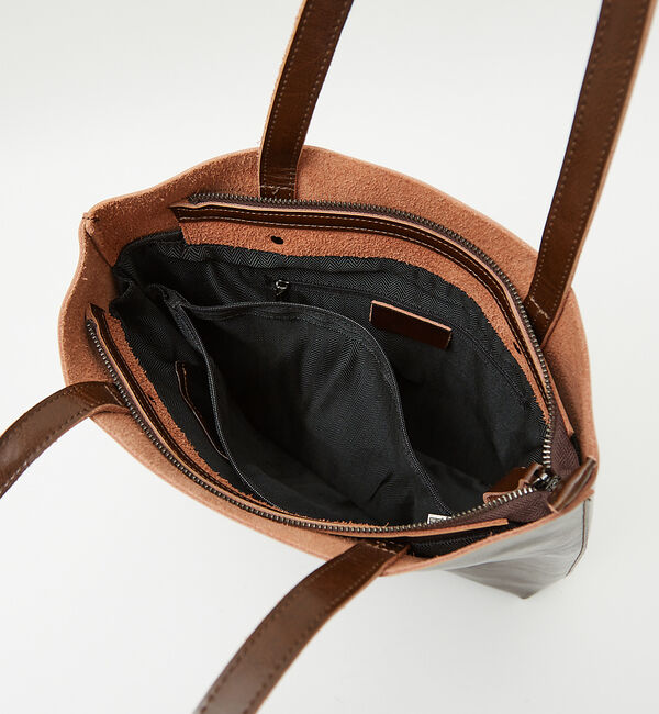 ABAHOUSE「スプリットレザー縦型トートバッグ」|トートバッグ|