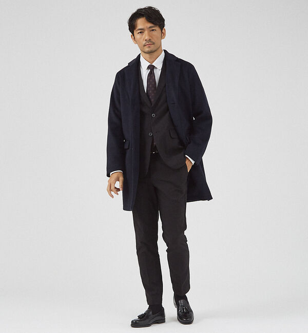 ABAHOUSE「【シャギーニット】メルトン チェスターコート」|その他|