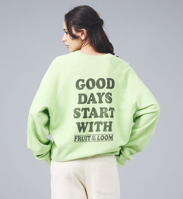 ABAHOUSE「【FRUIT OF THE LOOM/フルーツ・オブ・ザ・ルーム】FRUIT O」|スウェット・ジャージ|ライム