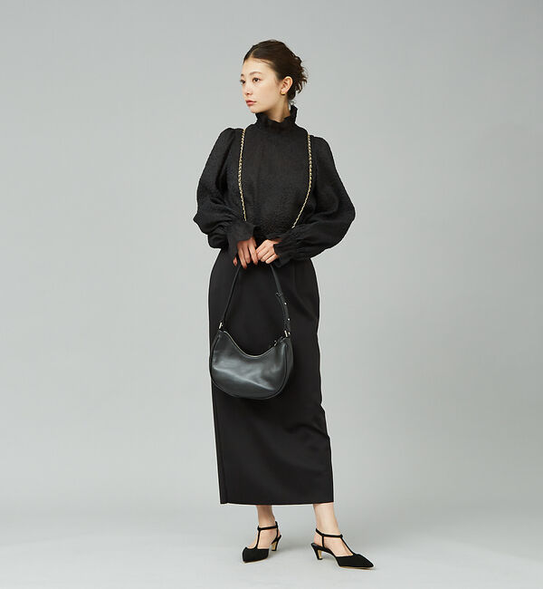 Rouge vif「ハイネックフリルシアーブラウス」|シャツ・ブラウス|