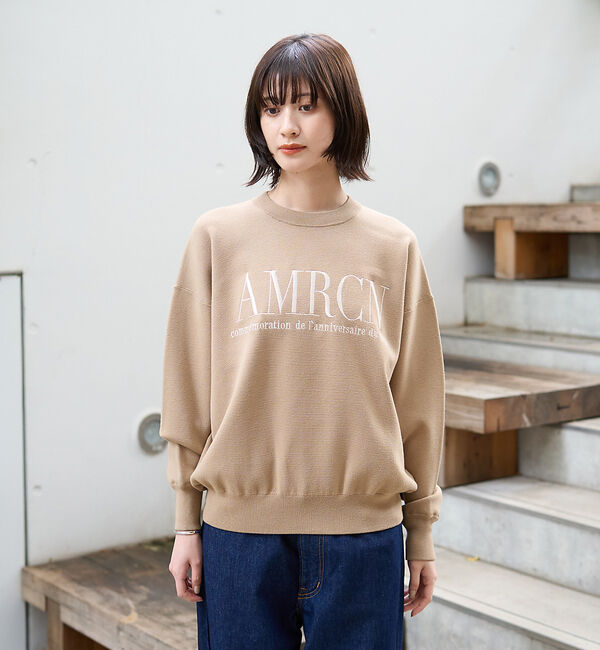 Rouge vif「【AMERICANA&times;MICA＆DEAL/ アメリカーナ&times;マイカ】ロゴニット」|ニット・セーター|