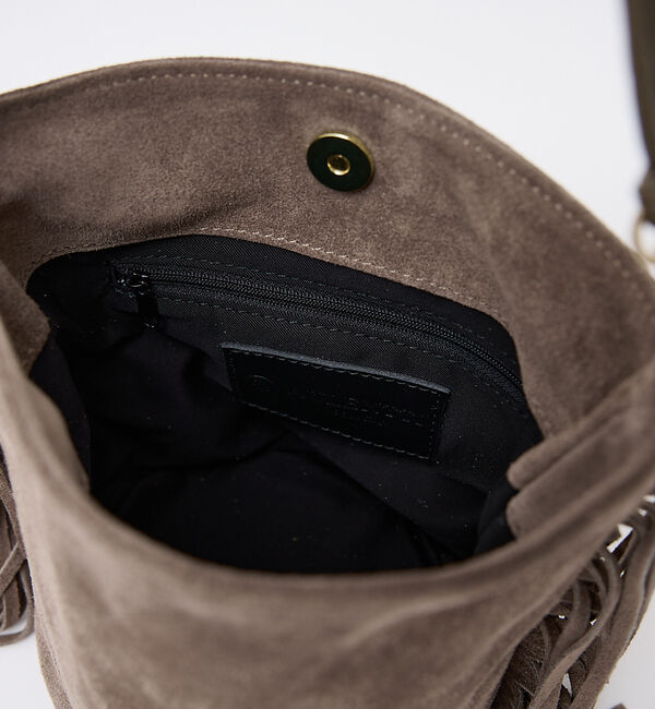 Rouge vif「【AULENTTI/オウレンティ】スエードフリンジショルダーバッグ / 本革/バ」|ショルダー・メッセンジャー|