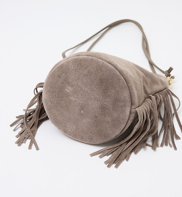 Rouge vif「【AULENTTI/オウレンティ】スエードフリンジショルダーバッグ / 本革/バ」|ショルダー・メッセンジャー|