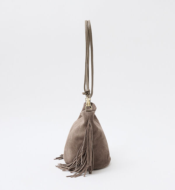 Rouge vif「【AULENTTI/オウレンティ】スエードフリンジショルダーバッグ / 本革/バ」|ショルダー・メッセンジャー|