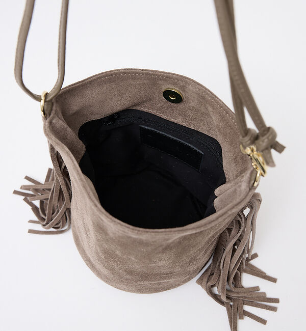 Rouge vif「【AULENTTI/オウレンティ】スエードフリンジショルダーバッグ / 本革/バ」|ショルダー・メッセンジャー|