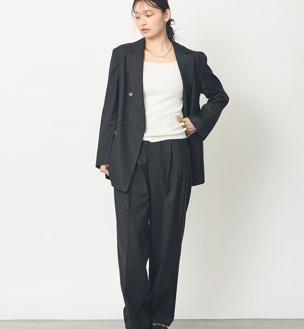 abahouse mavie「【セットアップ対応】ライトメランジタックスラックス」|スラックス|