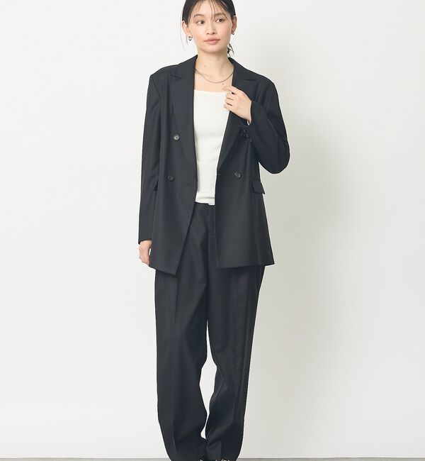 abahouse mavie「【セットアップ対応】ライトメランジタックスラックス」|スラックス|