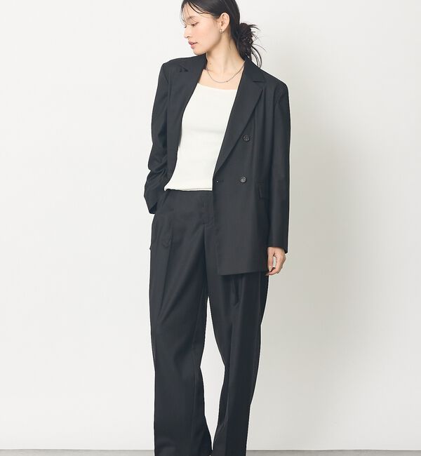 abahouse mavie「【セットアップ対応】ライトメランジタックスラックス」|スラックス|