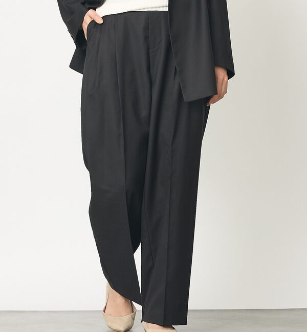 abahouse mavie「【セットアップ対応】ライトメランジタックスラックス」|スラックス|