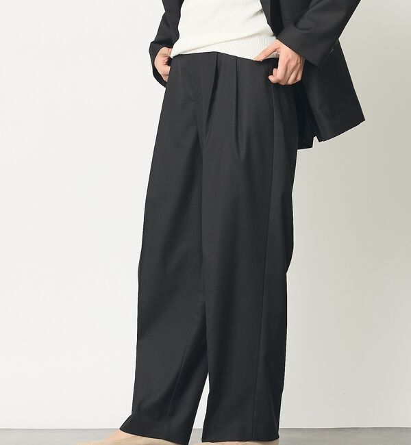 abahouse mavie「【セットアップ対応】ライトメランジタックスラックス」|スラックス|