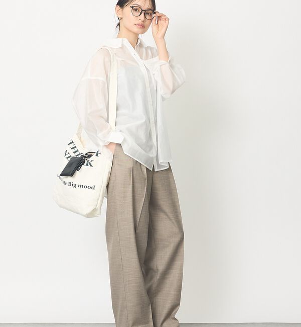 abahouse mavie「【セットアップ対応】ライトメランジタックスラックス」|スラックス|