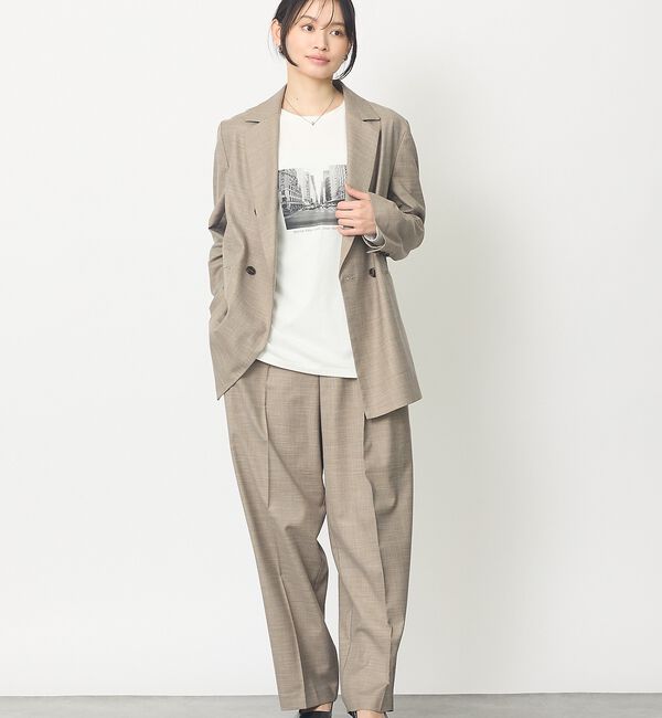 abahouse mavie「【セットアップ対応】ライトメランジタックスラックス」|スラックス|