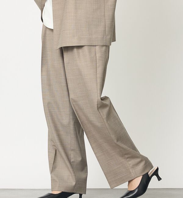 abahouse mavie「【セットアップ対応】ライトメランジタックスラックス」|スラックス|