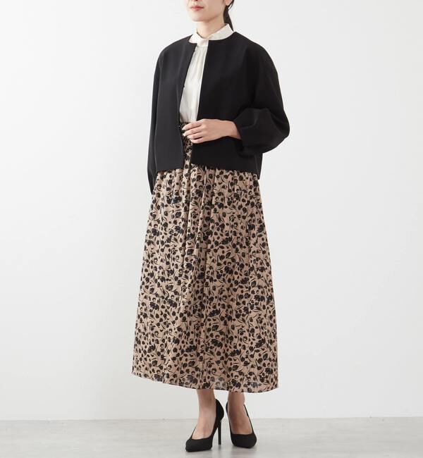 TIARA「コクーンスリーブノーカラージャケット」|ノーカラージャケット|