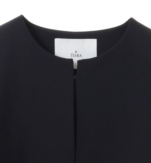 TIARA「コクーンスリーブノーカラージャケット」|ノーカラージャケット|