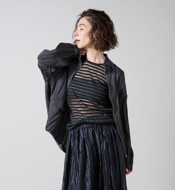 Liesse「サテンジップブルゾン」|その他|