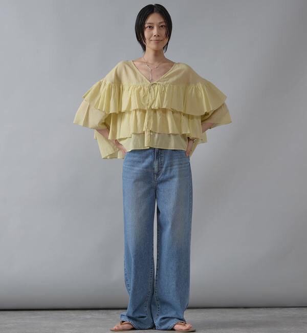 Liesse「【インド生産】ティアードフリルブラウス」|シャツ・ブラウス|