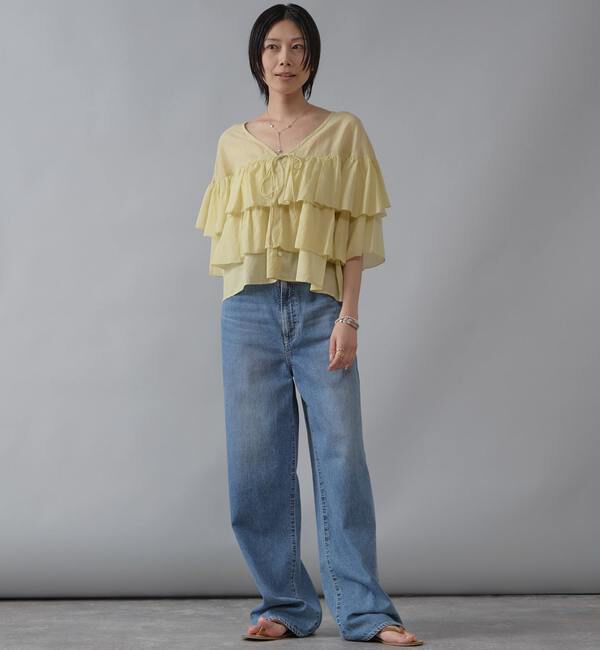 Liesse「【インド生産】ティアードフリルブラウス」|シャツ・ブラウス|