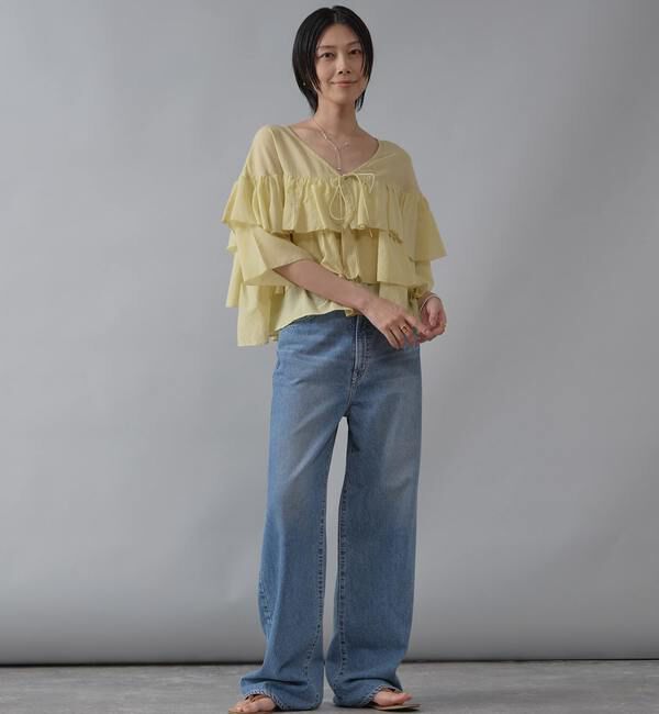 Liesse「【インド生産】ティアードフリルブラウス」|シャツ・ブラウス|