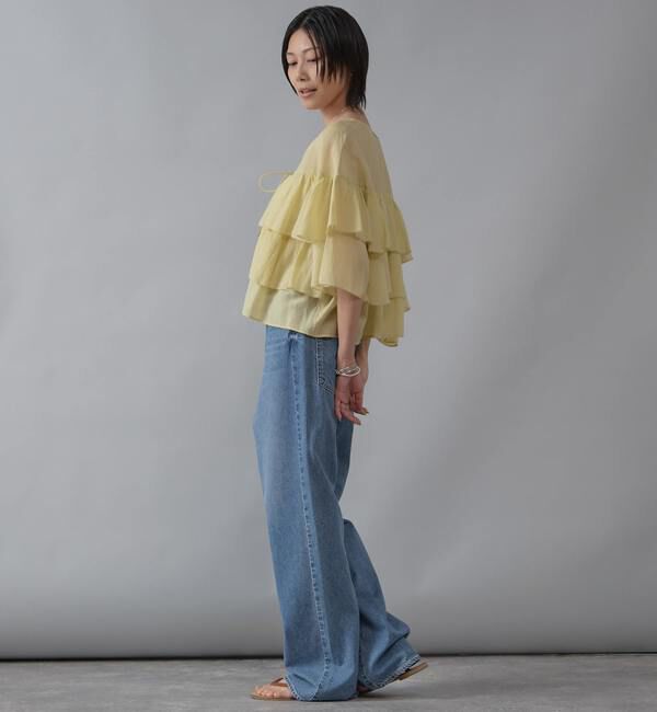 Liesse「【インド生産】ティアードフリルブラウス」|シャツ・ブラウス|
