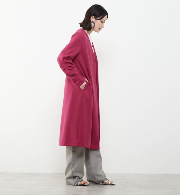 Soffitto「《定番》ノーカラータックスリーブコート」|その他|