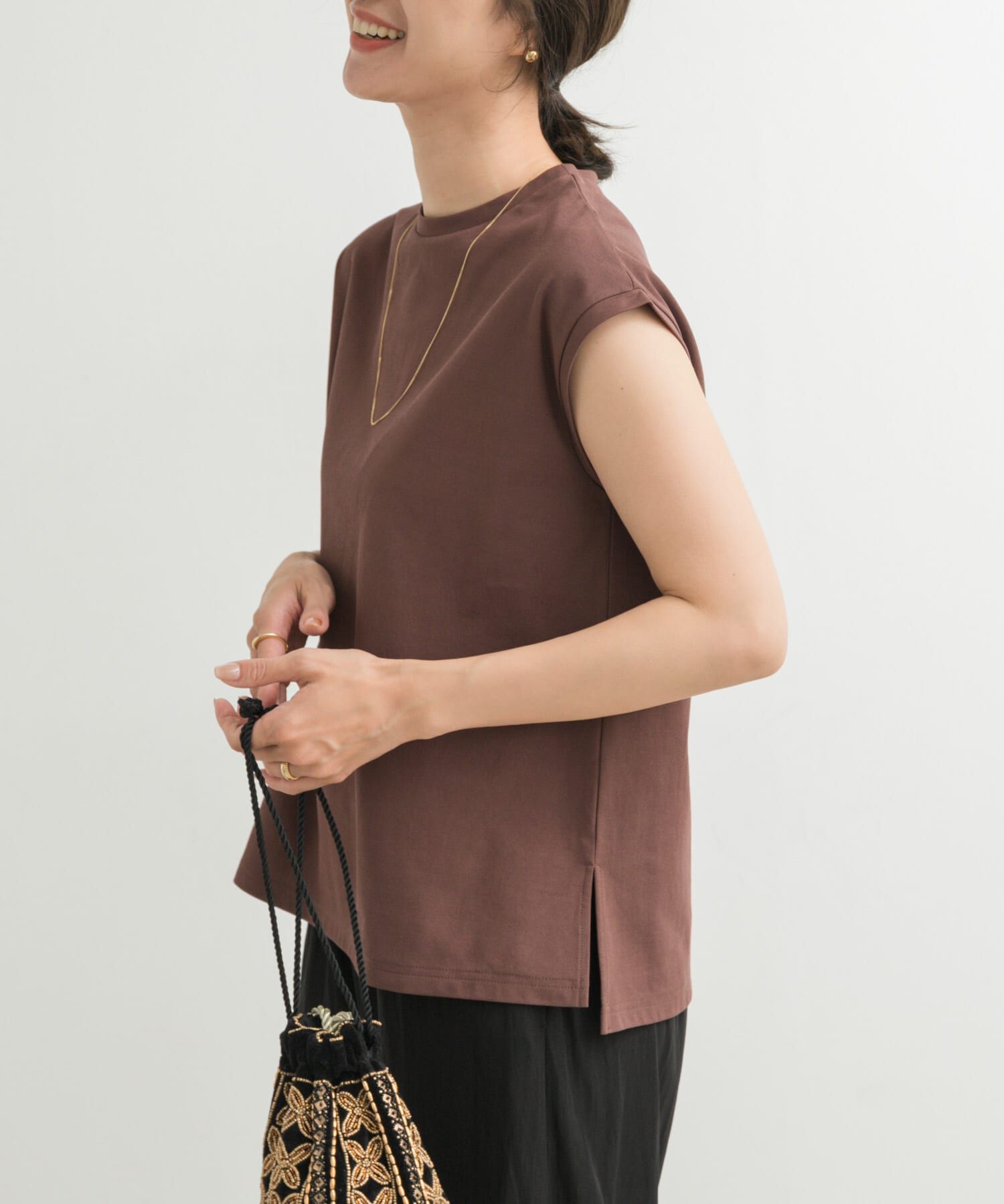 URBAN RESEARCH DOORS「『接触冷感/UVカット』ドライカノコフレンチプルオーバー」|Tシャツ・カットソー|