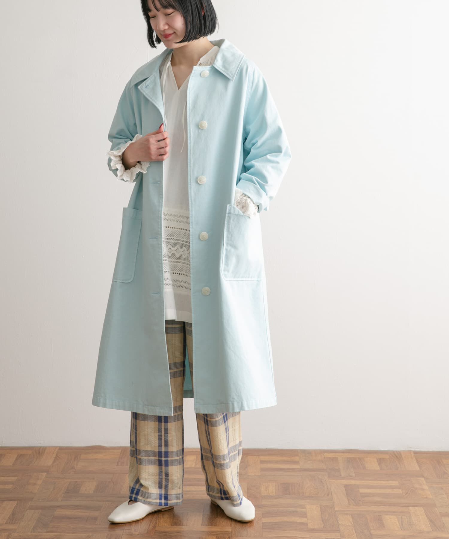 URBAN RESEARCH DOORS「『別注』SMITH&times;DOORS　スプリングコート」|ステンカラーコート|