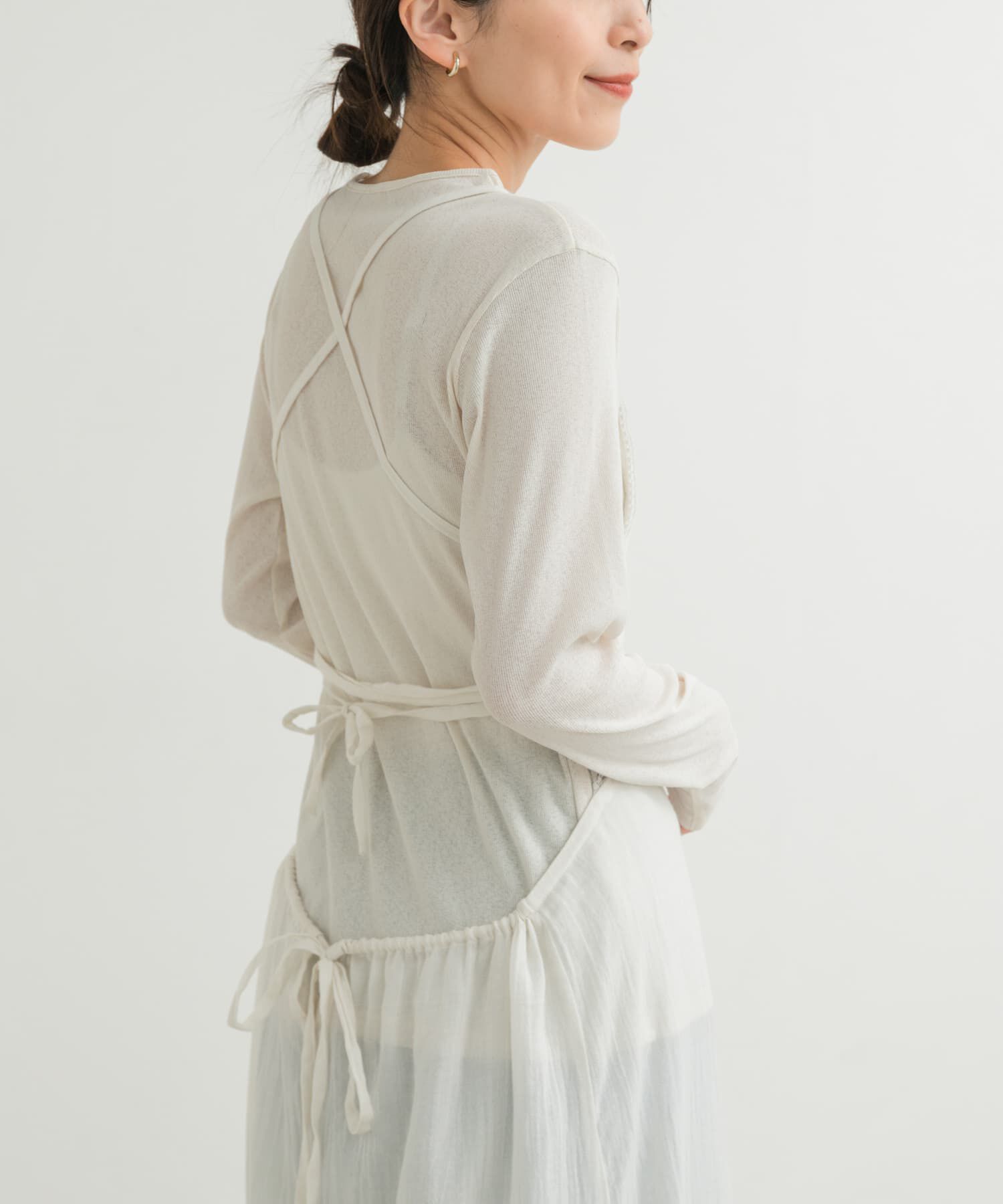 URBAN RESEARCH DOORS「『別注』olu&rsquo;ment&times;DOORS　コットンモス刺繍ワンピース」|ワンピース|