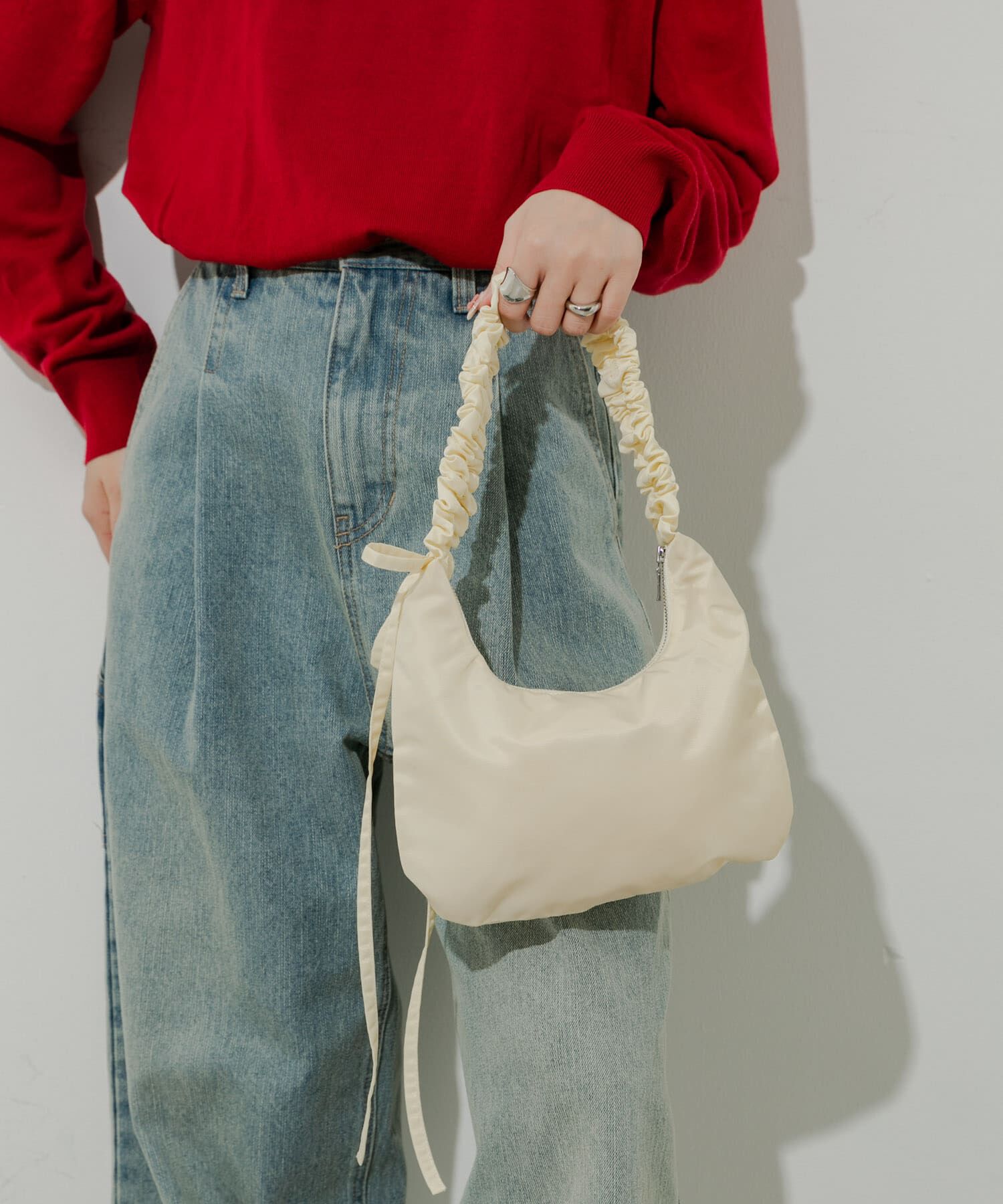 SMELLY「ギャザーワンハンドルバッグ」|ハンドバッグ|