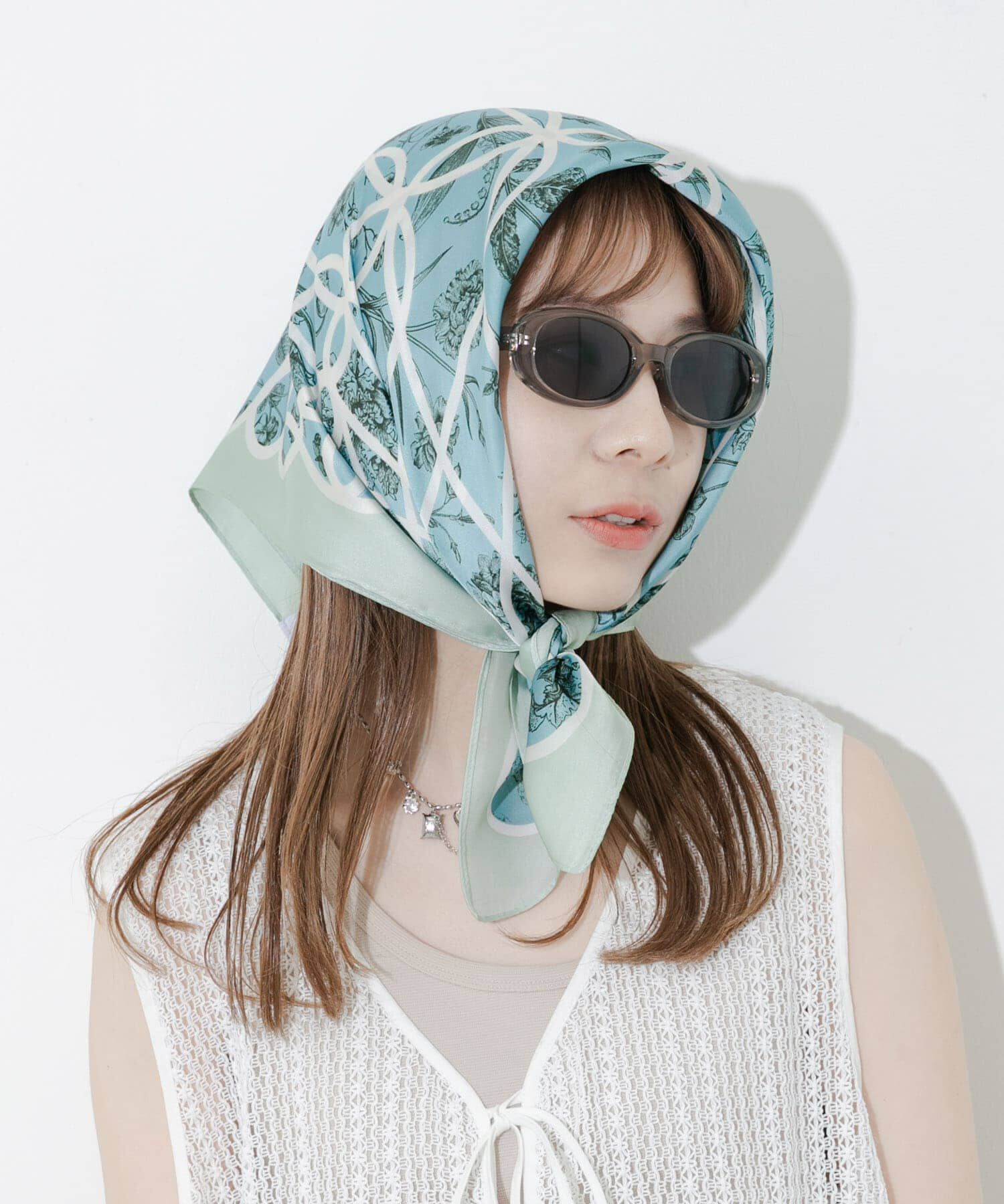 SMELLY「アソートパターンスカーフ」|バンダナ・スカーフ|ブルー